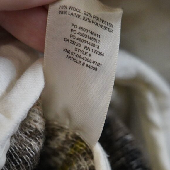 Aritzia Wilfred Free The Ganna Shacket Plaid Wool XS Oversized Gorpcore - Picture 10 of 11